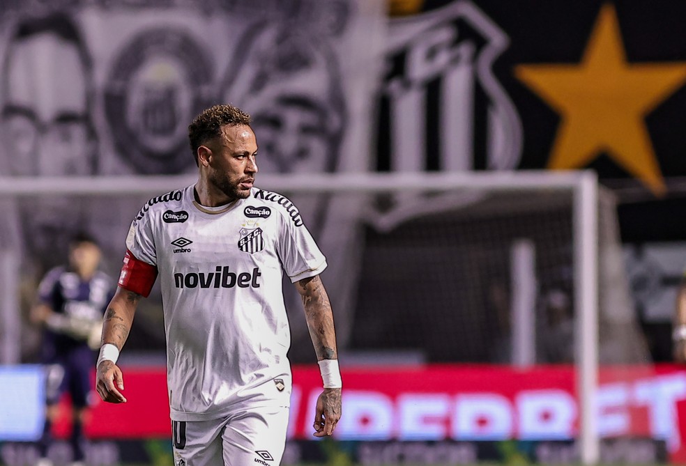 Neymar em Santos x Mirassol - Vila Belmiro - Brasileirão — Foto: Agif