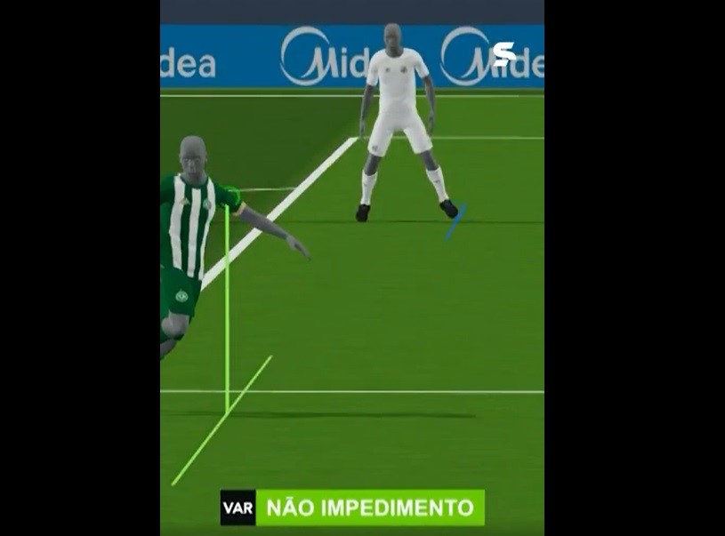 Santos x Chape: impedimento semiautomático é acionado pela primeira vez no Brasileirão
