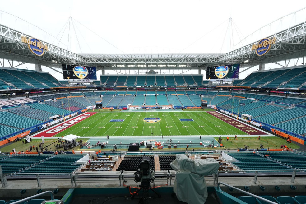Estádio Hard Rock, em Miami, será uma das 16 sedes da Copa do Mundo e 2026 — Foto: Getty Images