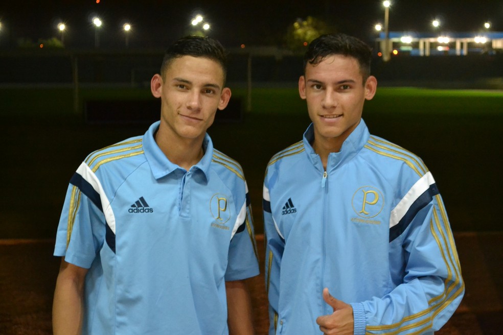 Everton e Ueslei no Palmeiras — Foto: Felipe Kyoshy