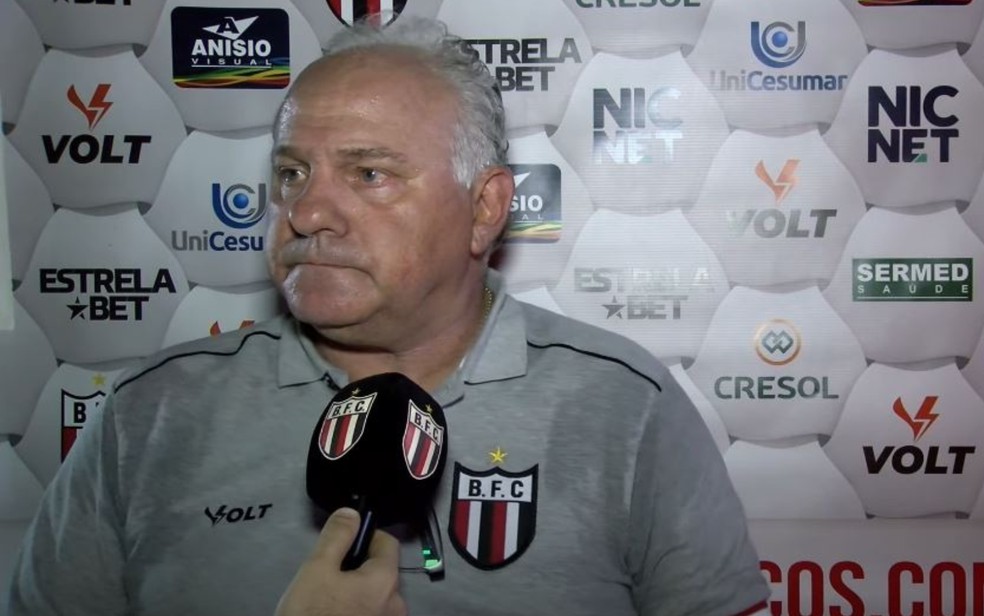 Toninho Cecílio, executivo de futebol do Botafogo-SP, após jogo contra o Sport — Foto: Reprodução/TV Botafogo