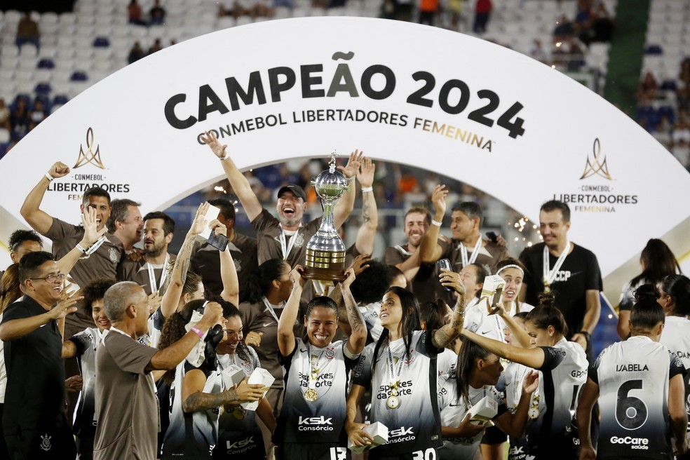 Corinthians x Santa Fe Libertadores Feminina — Foto: REUTERS/Cesar Olmedo