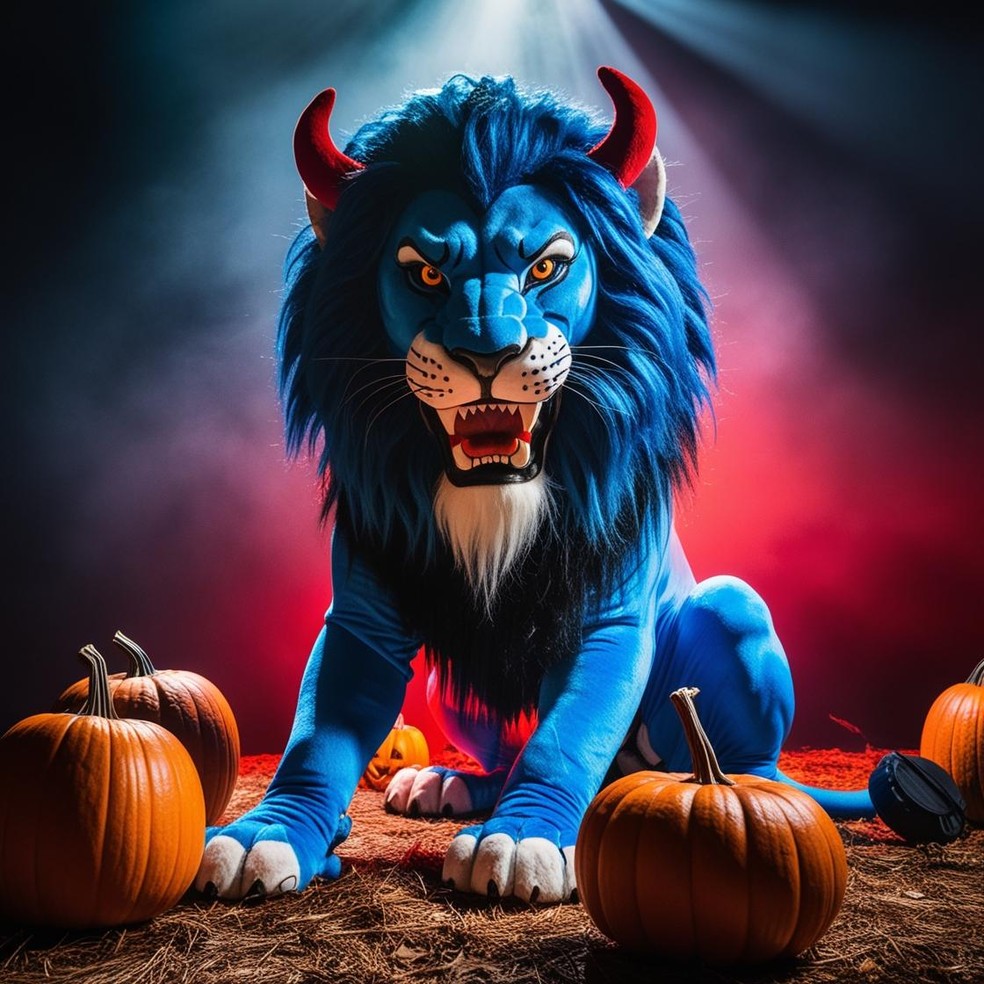 Mascote do Fortaleza para o halloween criado através de inteligência artificial — Foto: ge