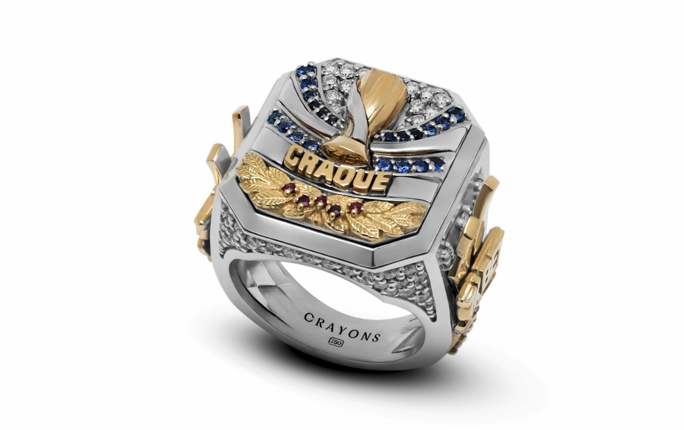 Anel entregue pela Federação Paulista de Futebol ao craque do Paulistão — Foto: Reprodução