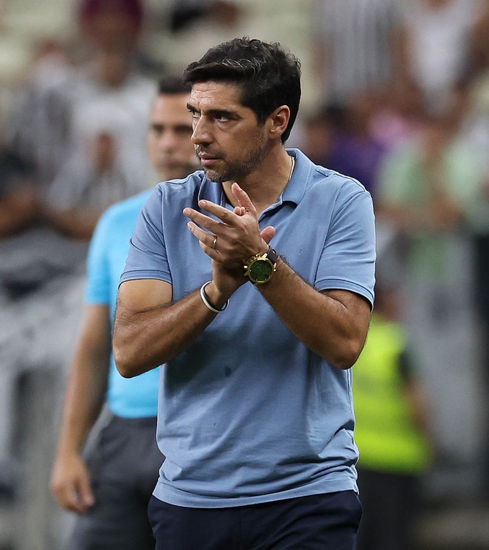 Abel Ferreira em Ceará x Palmeiras — Foto: Cesar Greco/Palmeiras