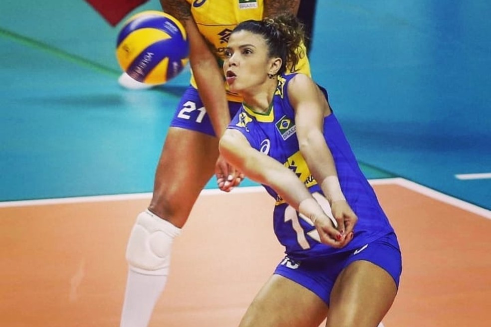Léia em sua última atuação pela Seleção Brasileira, em 2019 — Foto: Reprodução/Instagram