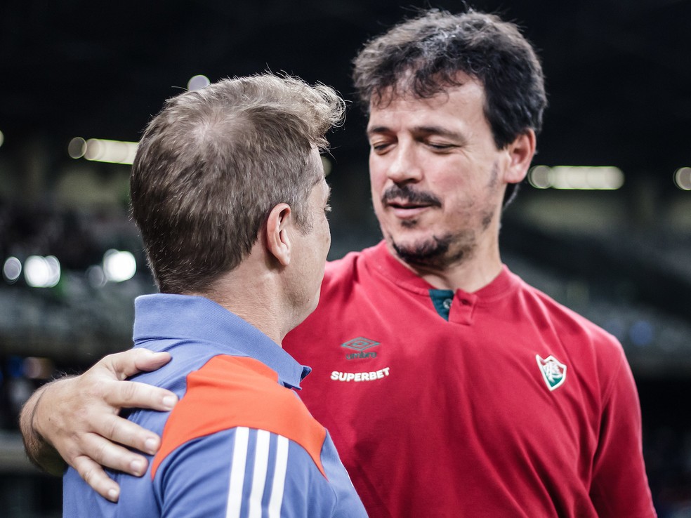 Fernando Seabra e Fernando Diniz já se enfrentaram no Campeonato Brasileiro — Foto: Gustavo Aleixo/Cruzeiro
