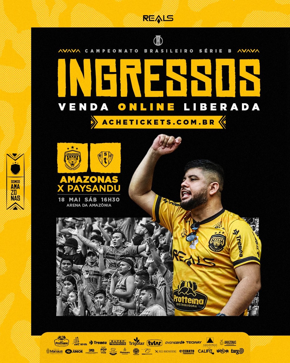 Amazonas tem uma longa lista de patrocinadores &mdash; Foto: Reprodu&ccedil;&atilde;o