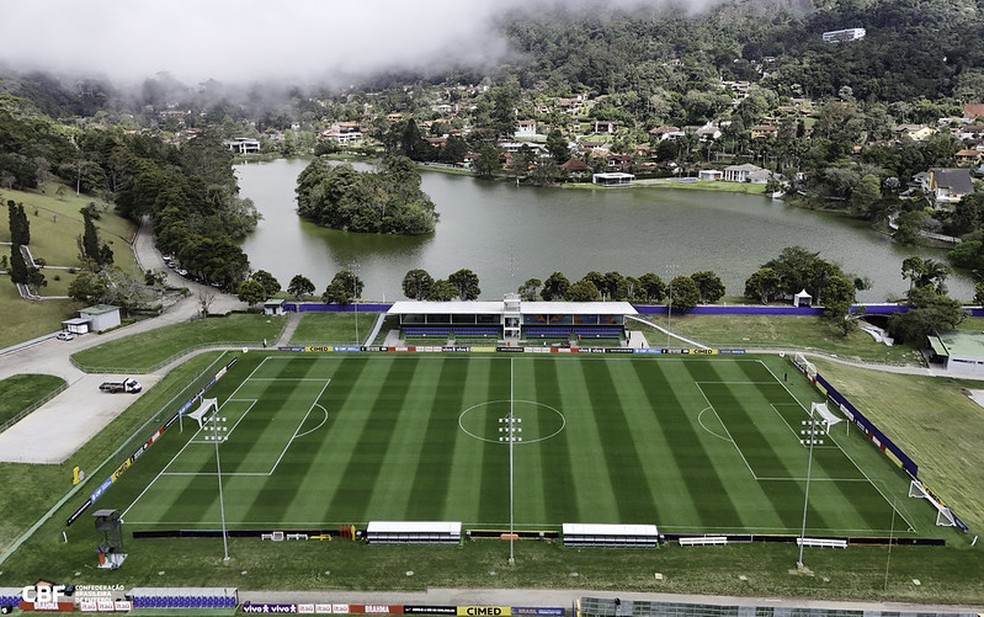 Imagem panorâmica da estrutura atual da Granja Comary — Foto: Rafael Ribeiro / CBF