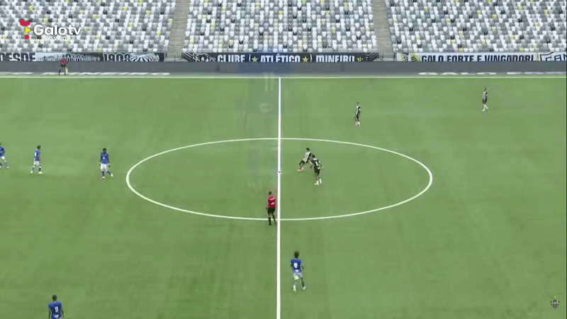 Meia do Atlético-MG sub-20 faz gol do meio de campo em final contra o Cruzeiro; assista