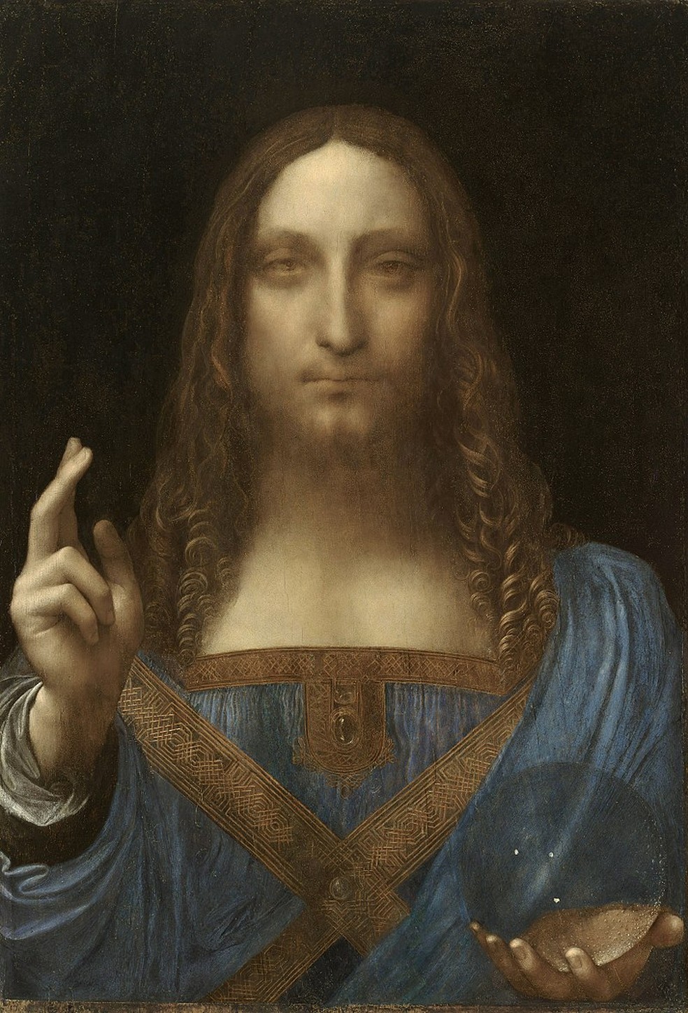 Salvator Mundi, quadro de Leonardo da Vinci, faz parte de acervo de dono do Al-Hilal — Foto: Reprodução