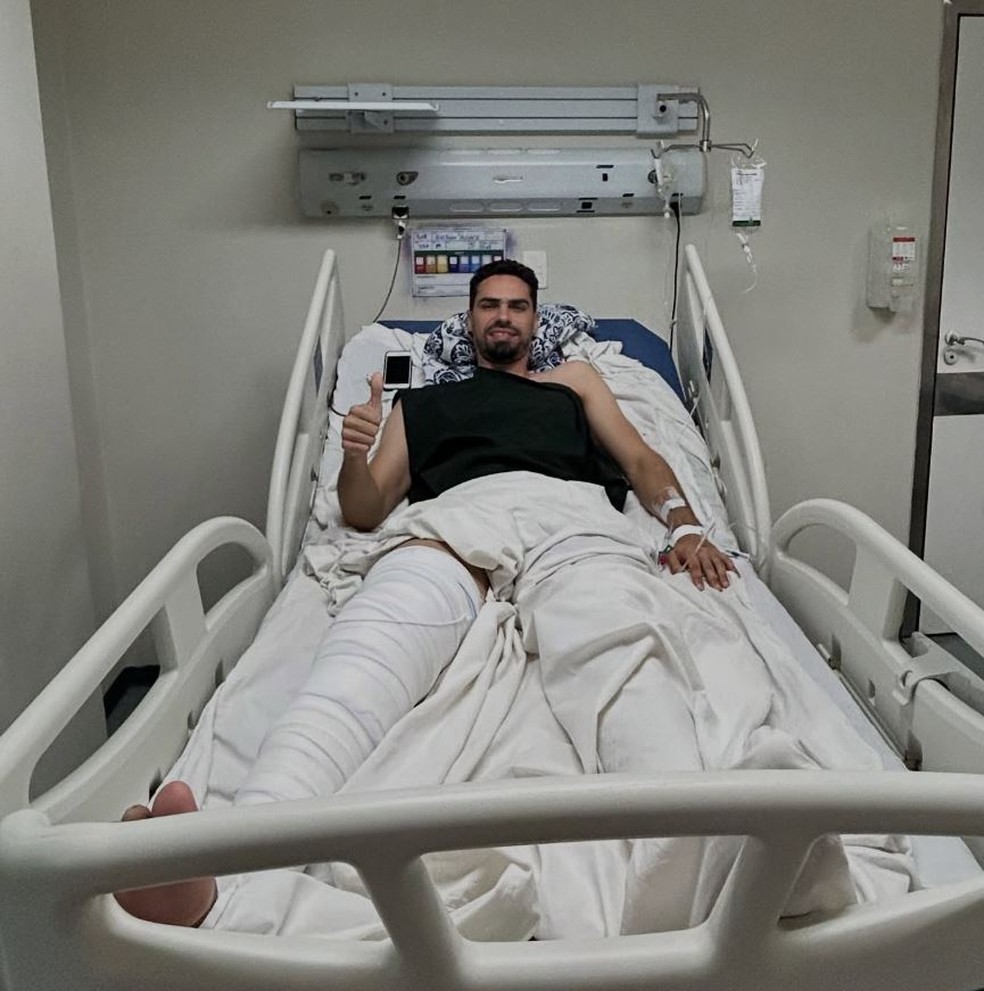 Gilson passou por cirurgia no ligamento cruzado anterior (LCA) em fevereiro de 2025. &mdash; Foto: Arquivo Pessoal
