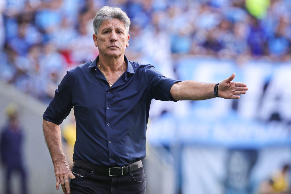 Renato em derrota do Grêmio para o Corinthians — Foto: Maxi Franzoi/AGIF