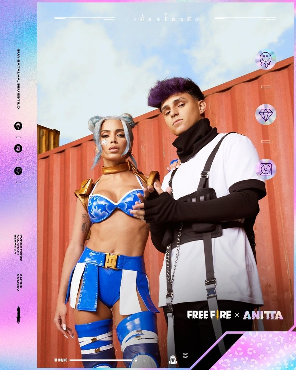 Anitta será personagem de Free Fire e terá música exclusiva dentro