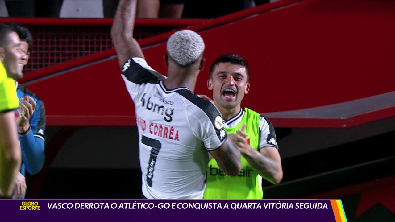 Vasco derrota o Atlético-GO e conquista a quarta vitória seguida