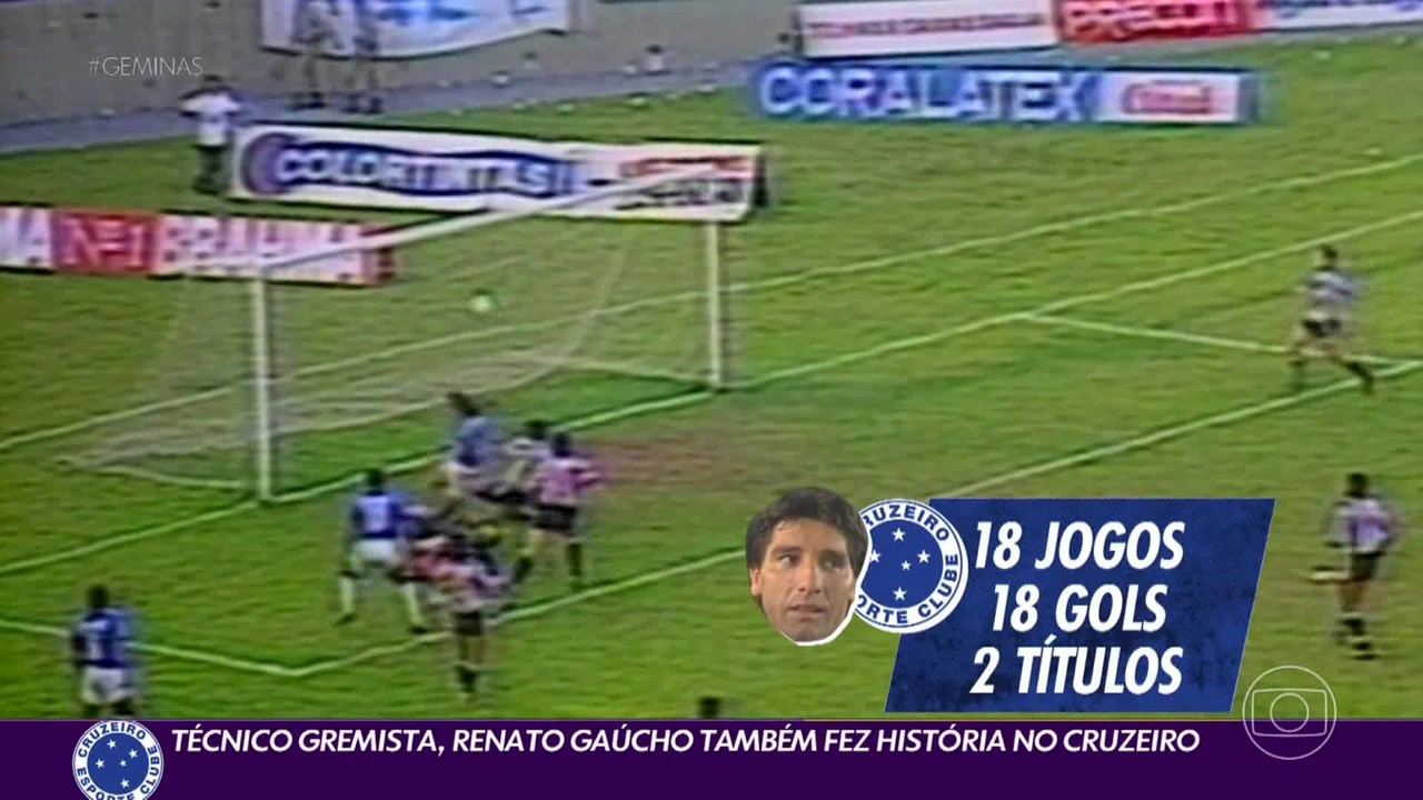 Técnico do Grêmio, Renato Gaúcho também fez história no Cruzeiro