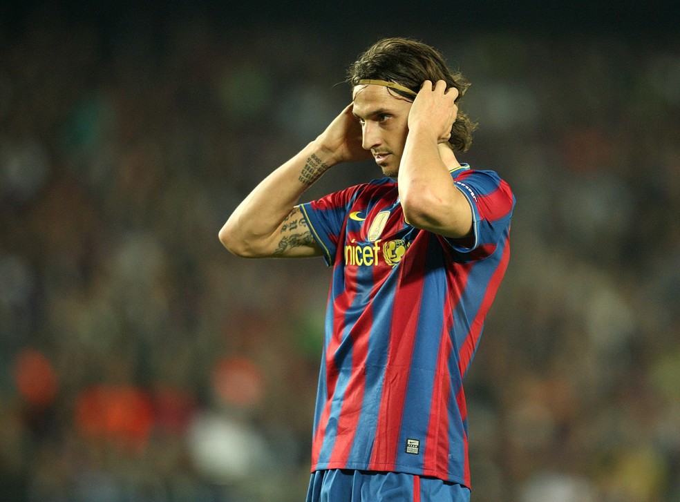 Ibrahimovic só disputou uma semifinal com Barçelona en 2010 — Foto: Getty Images
