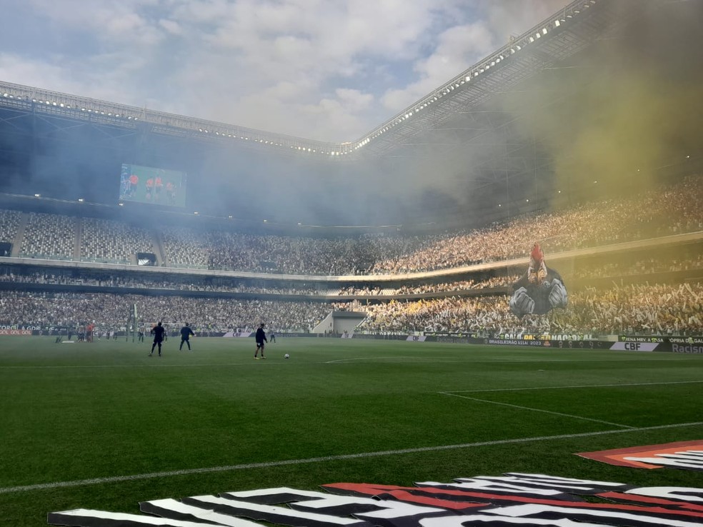 Torcida do Atlético-MG na Arena MRV — Foto: Dannyellen Paiva