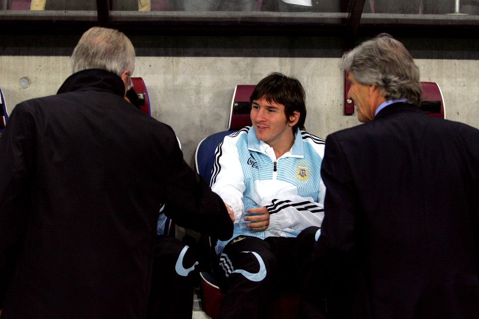 Messi pela Argentina em 2005 — Foto: Getty Images