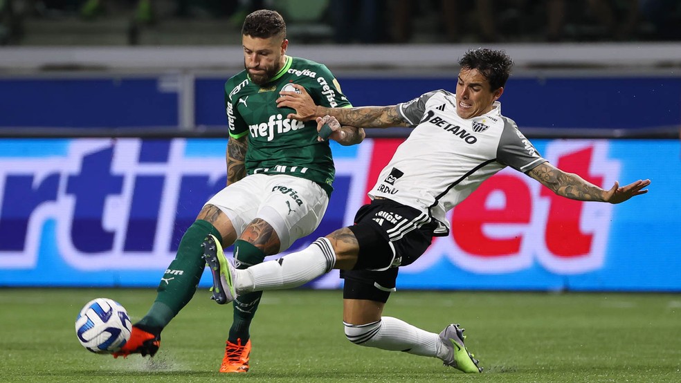 Zé Rafael em ação em Palmeiras 0 x 0 Atlético-MG, nas oitavas da Libertadores — Foto: Cesar Greco/Palmeiras
