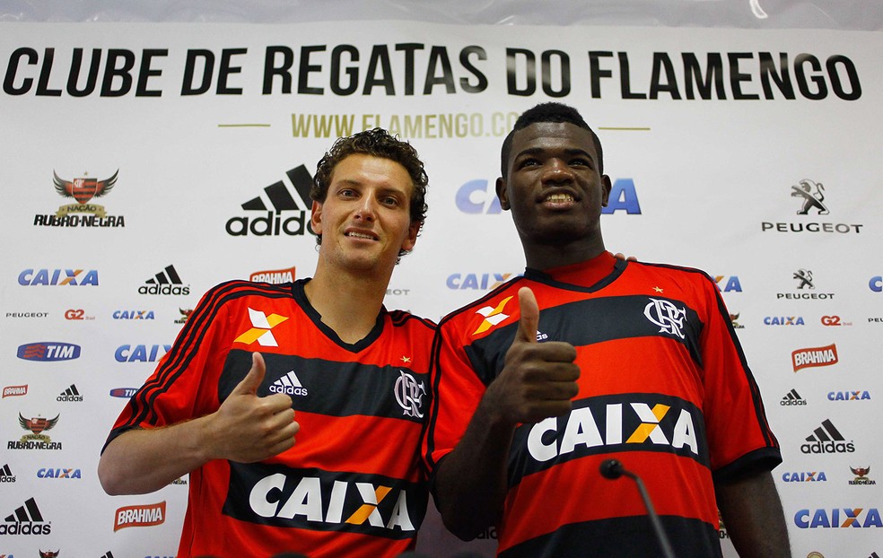 Elano e Feijão apresentação Flamengo