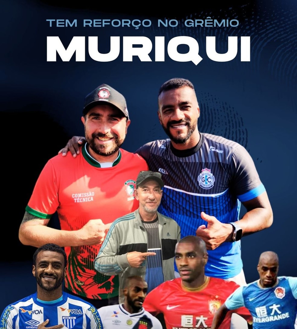 Muriqui é anunciado no Grêmio Cachoeira — Foto: Reprodução/Grêmio Cachoeira