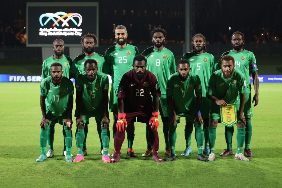Seleção do Vanuatu enfrenta nesta sexta-feira a Nova Zelândia — Foto: Getty Images