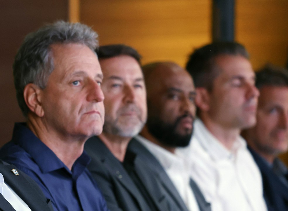 Rodolfo Landim e Augusto Melo: presidentes de Flamengo e Corinthians — Foto: Rafael Ribeiro/CBF