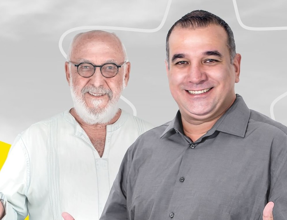 Léo Medeiros e o vice Dr. Fernando — Foto: Reprodução/Instagram