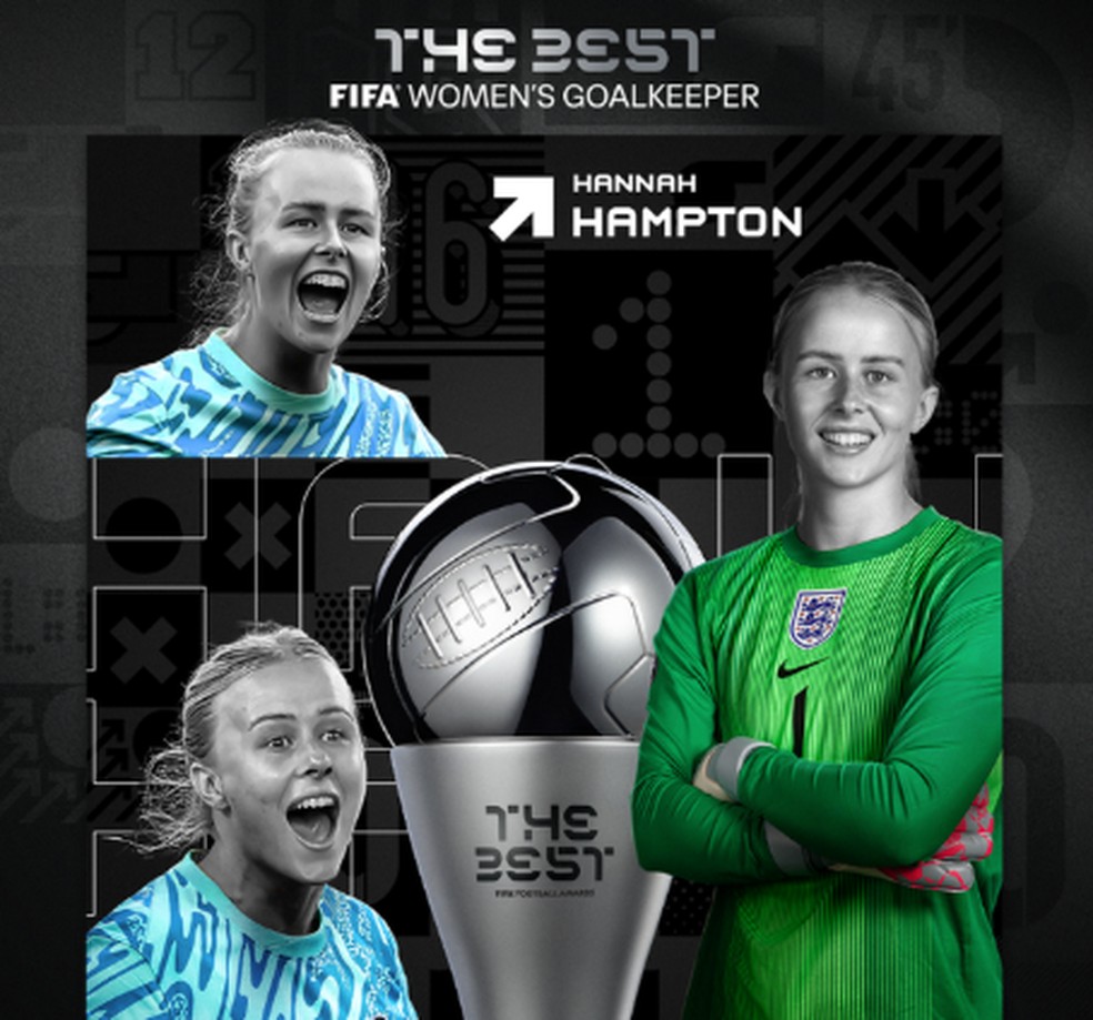 Hannah Hampton, do Chelsea, é eleita a melhor goleira do mundo no Fifa The Best 2025 — Foto: Divulgação/Fifa