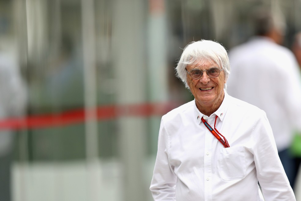 Bernie Ecclestone no Autódromo de Interlagos em 2016, último ano em comando da F1 — Foto: Getty Images