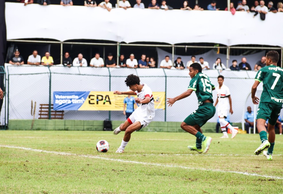 São Paulo e Palmeiras se enfrentaram na final da Copinha de Votorantim 2024 — Foto: Matheus Garcia/Prefeitura de Votorantim