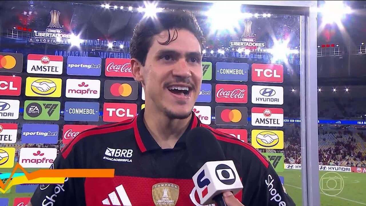 Entenda comemoração de Pedro em vitória do Flamengo sobre Estudiantes | Ge