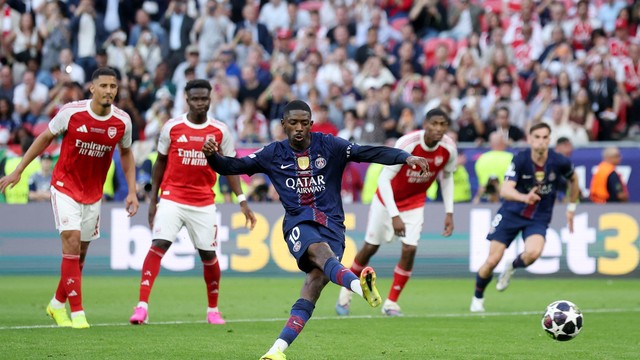 Dembélé marca o gol de empate do PSG sobre o Arsenal final Liga dos Campeões da Europa 2026