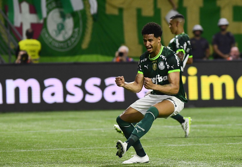 Palmeiras x América-MG, Murilo comemora o segundo gol — Foto: Marcos Ribolli