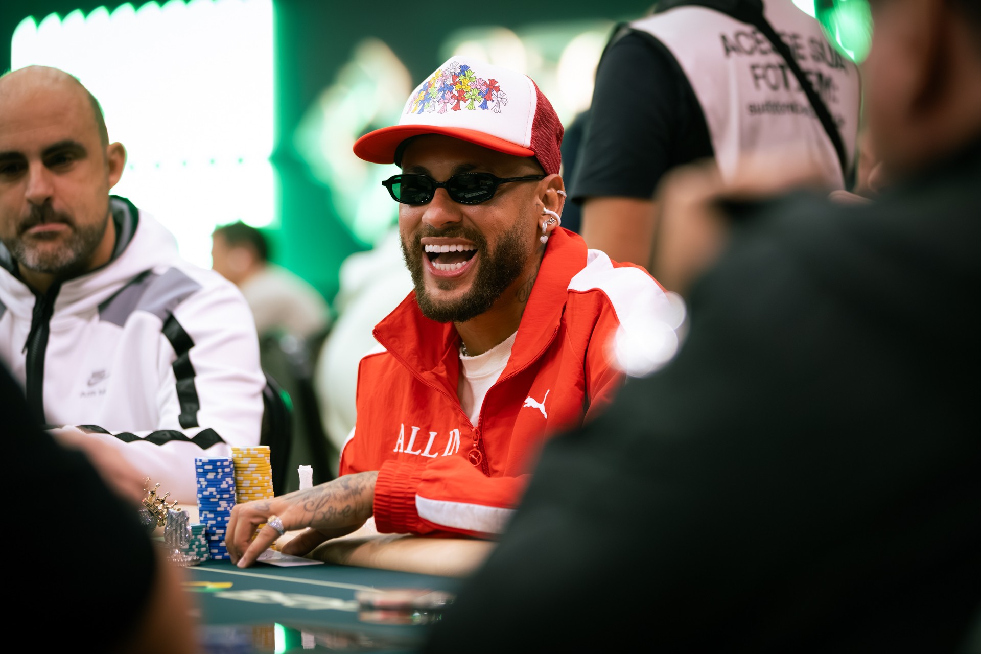 Neymar, do Santos, participa de torneio de poker em São Paulo