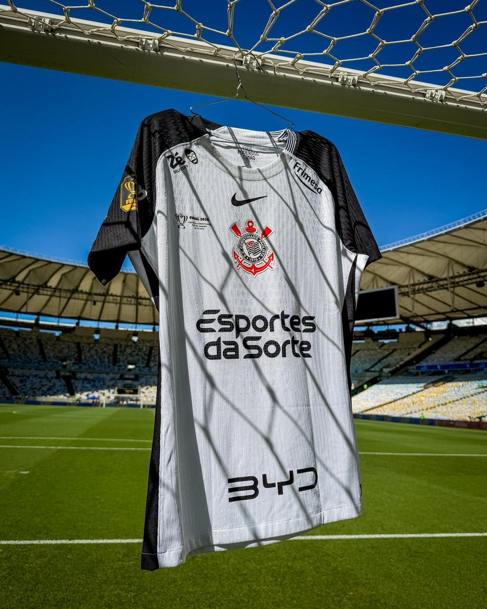 Camisa do Corinthians no Maracanã, no segundo jogo da final da Copa do Brasil, contra o Vasco — Foto: Gustavo Vasco/Corinthians