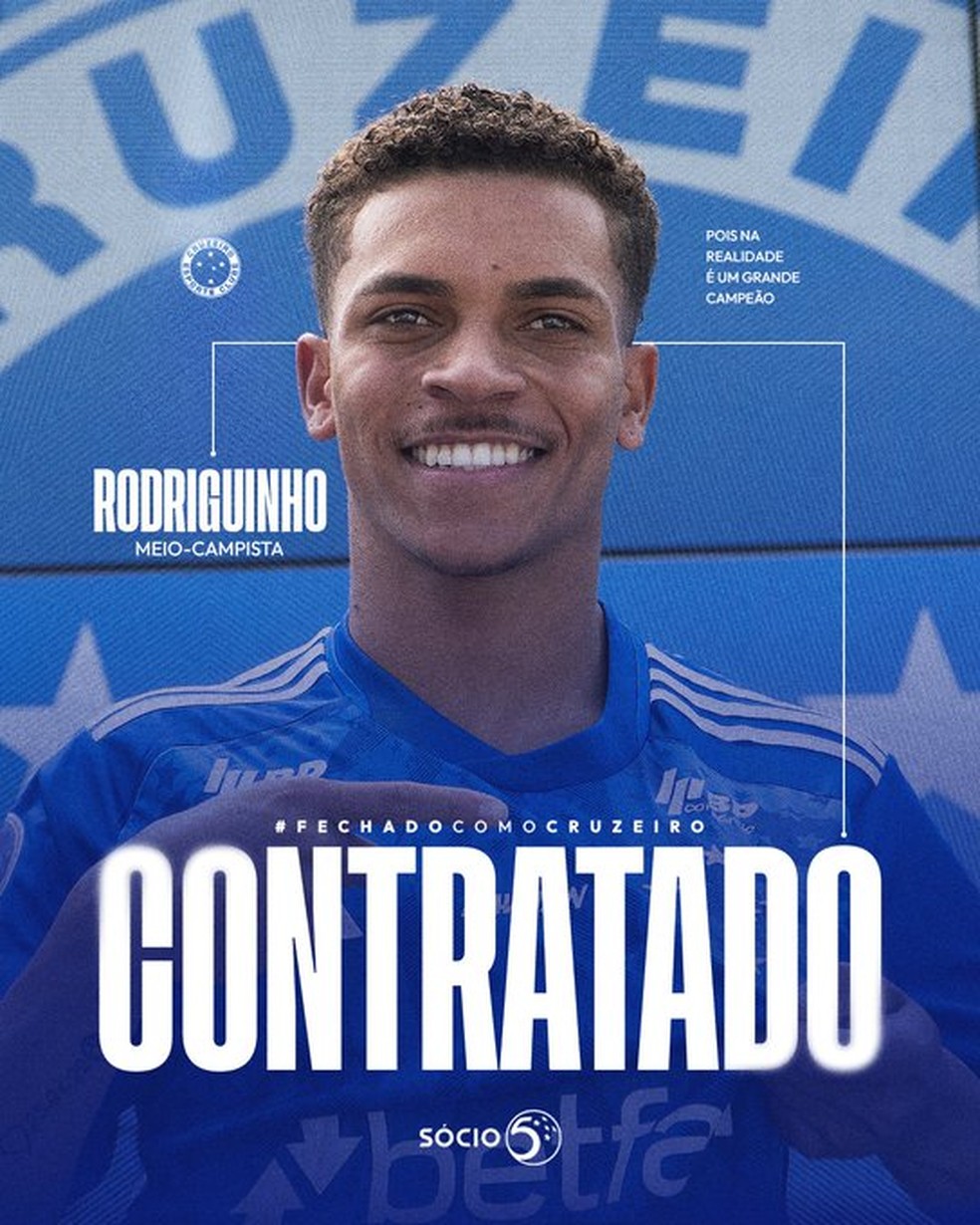 Cruzeiro anuncia Rodriguinho — Foto: Reprodução