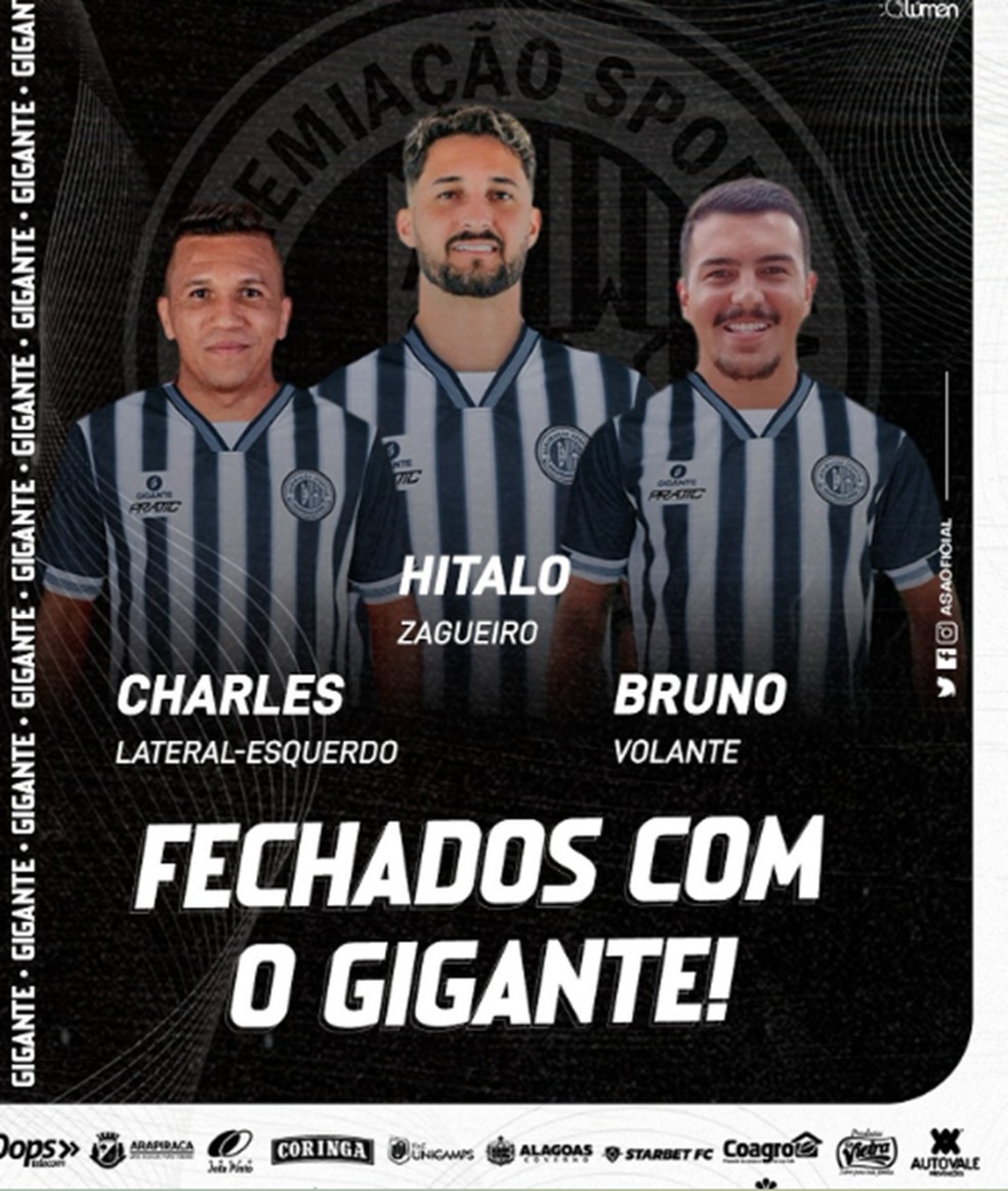 ASA anuncia três contratações — Foto: ASCOM ASA