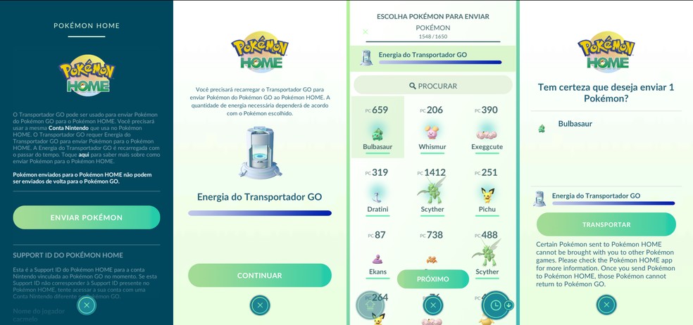 Como transferir Pokémon — Pokémon GO Centro de Apoio