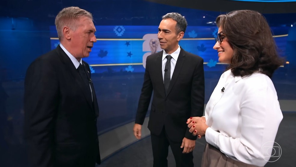 Carlo Ancelotti no Jornal Nacional — Foto: Reprodução