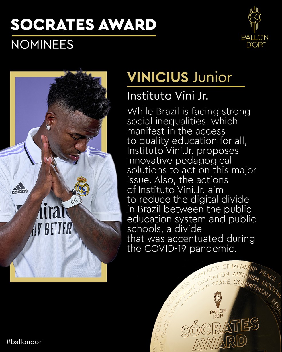 Com Bola de Ouro ou não, Vinícius Júnior hoje é o jogador mais importante  do mundo