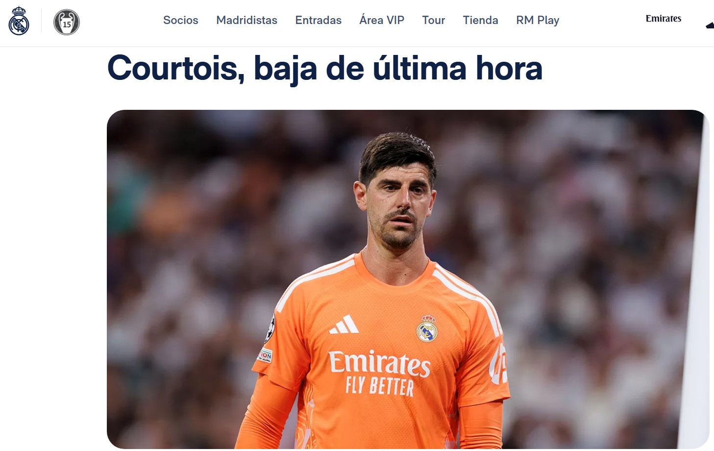 Real Madrid anuncia desfalque de Courtois contra o Barcelona, mas goleiro ainda tenta ir a campo