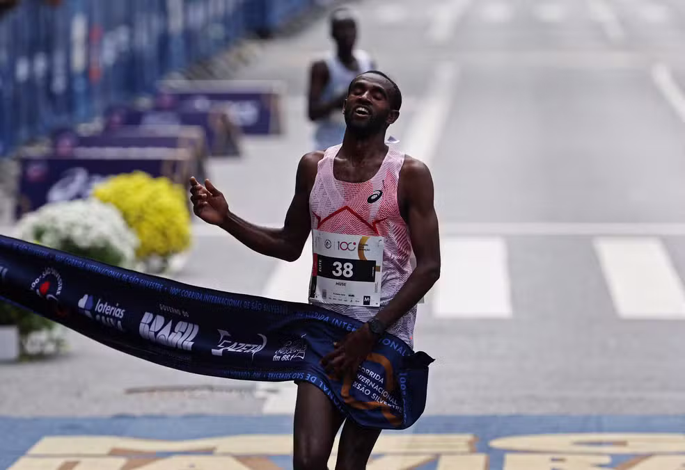 Muse Gizachew, da Etiópia, vence a São Silvestre 2025 — Foto: REUTERS/Amanda Perobelli