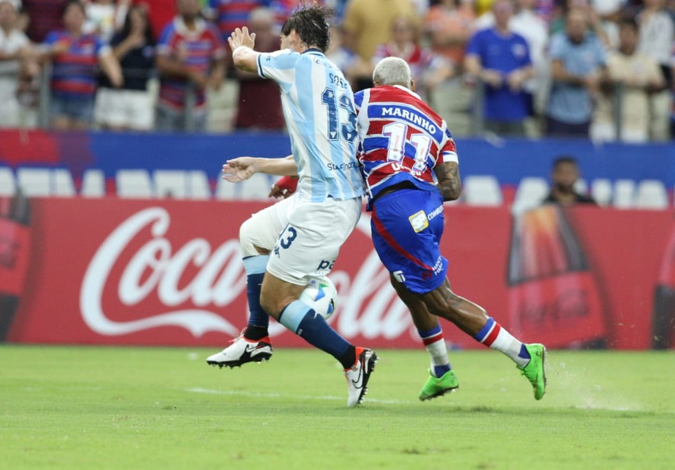Marinho no duelo Fortaleza x Racing — Foto: Kid Jr./SVM