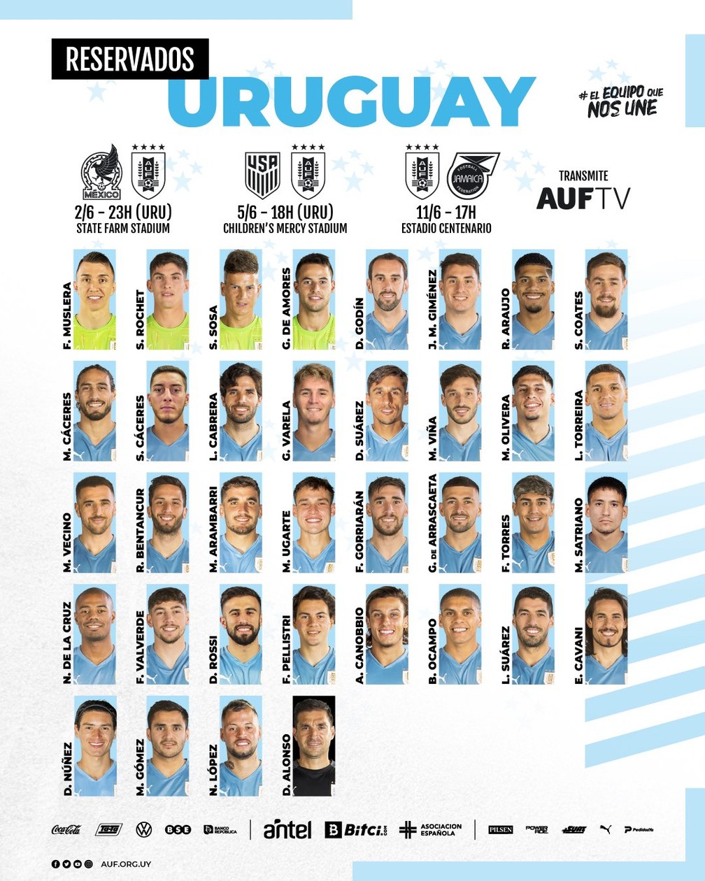 Arrascaeta e Viña são convocados pelo Uruguai para os jogos contra