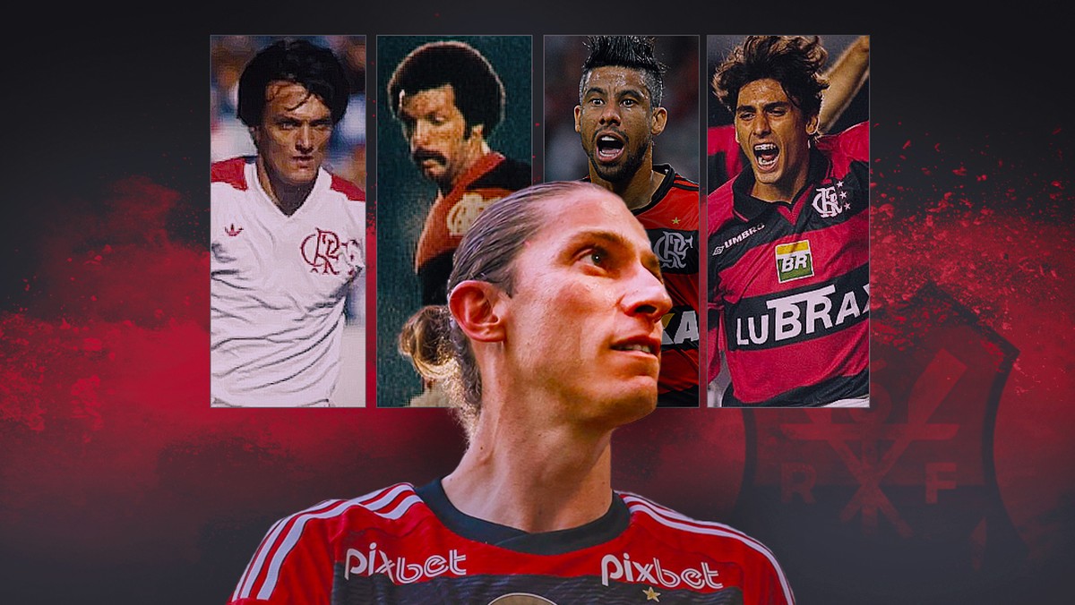 Eleição com 50 jornalistas aponta Filipe Luís como 3º maior lateral da história do Flamengo; veja o Top 10