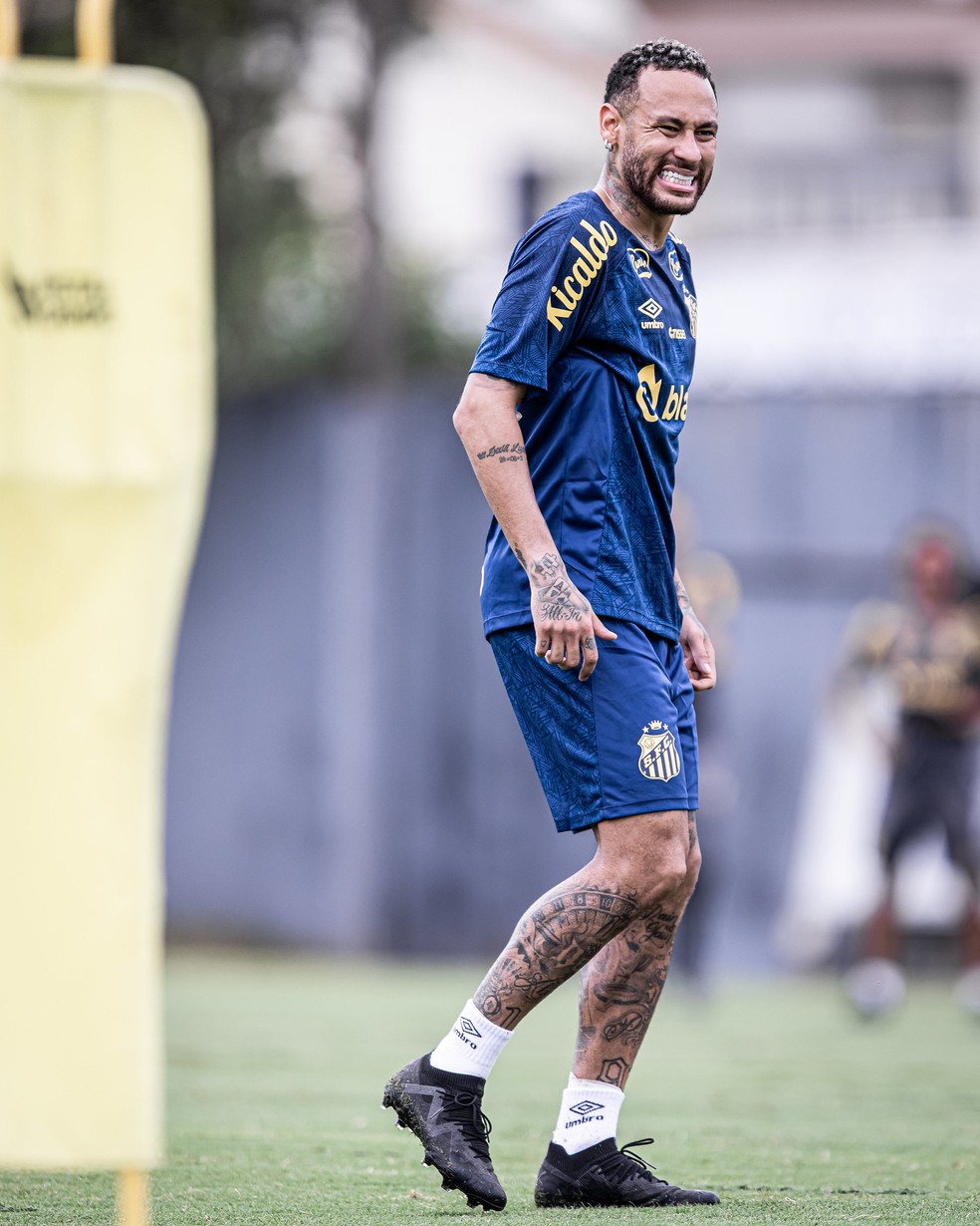 Primeiro treino de Neymar no Santos — Foto: Raul Baretta/ Santos FC