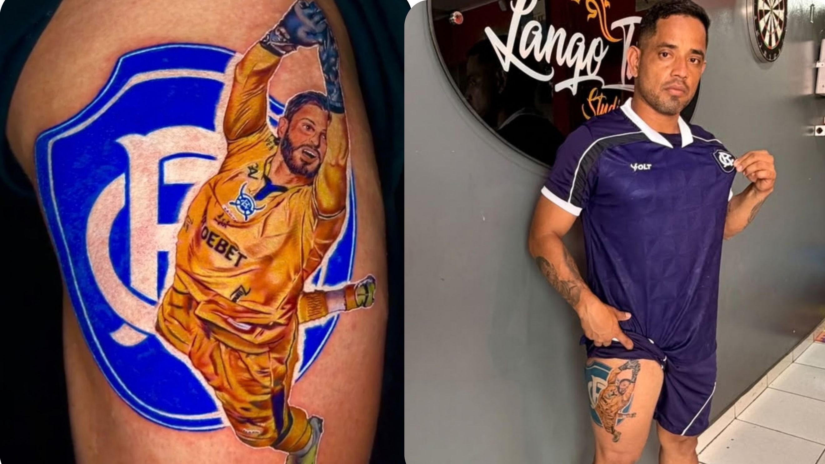 Torcedor tatua defesa de Rangel em Remo x Flamengo e impressiona goleiro