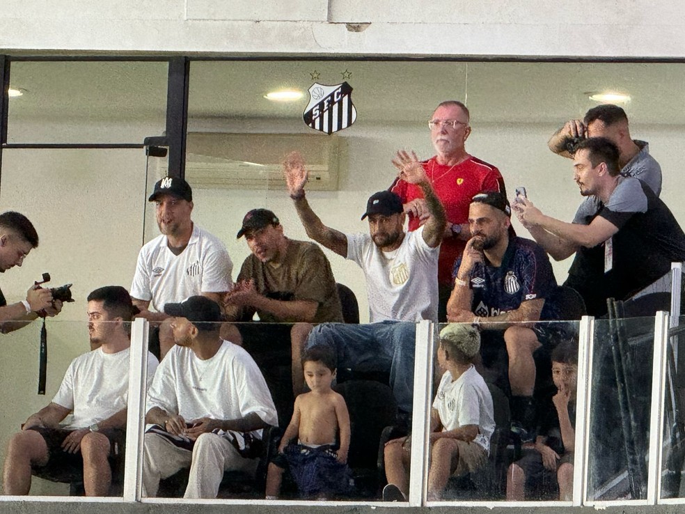 Neymar na Vila Belmiro em Santos x Corinthians — Foto: Emílio Botta